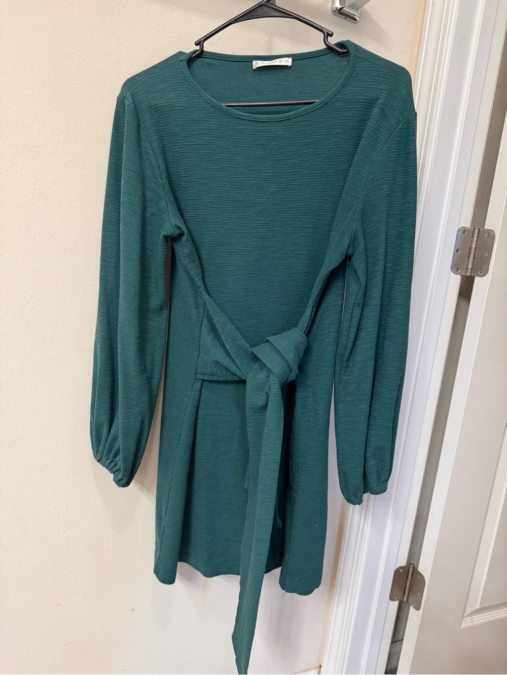 R. Vivimos Women’s Green Tie Waist Sweater Dress XL 16/18 Long Sleeve